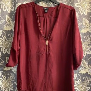 Burgundy blouse